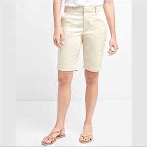 Gap 10 Inch Khaki Bermuda Shorts Women Size 6 Spring Summer Office Fall